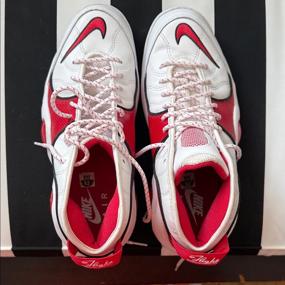 Nike Red and White Athletic Shoes